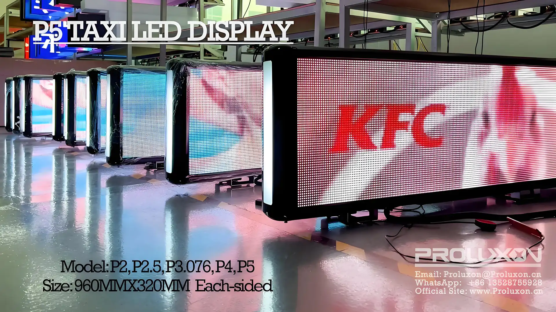 P5 LED TAXI TOP ROOF DISPLAY BOARDS