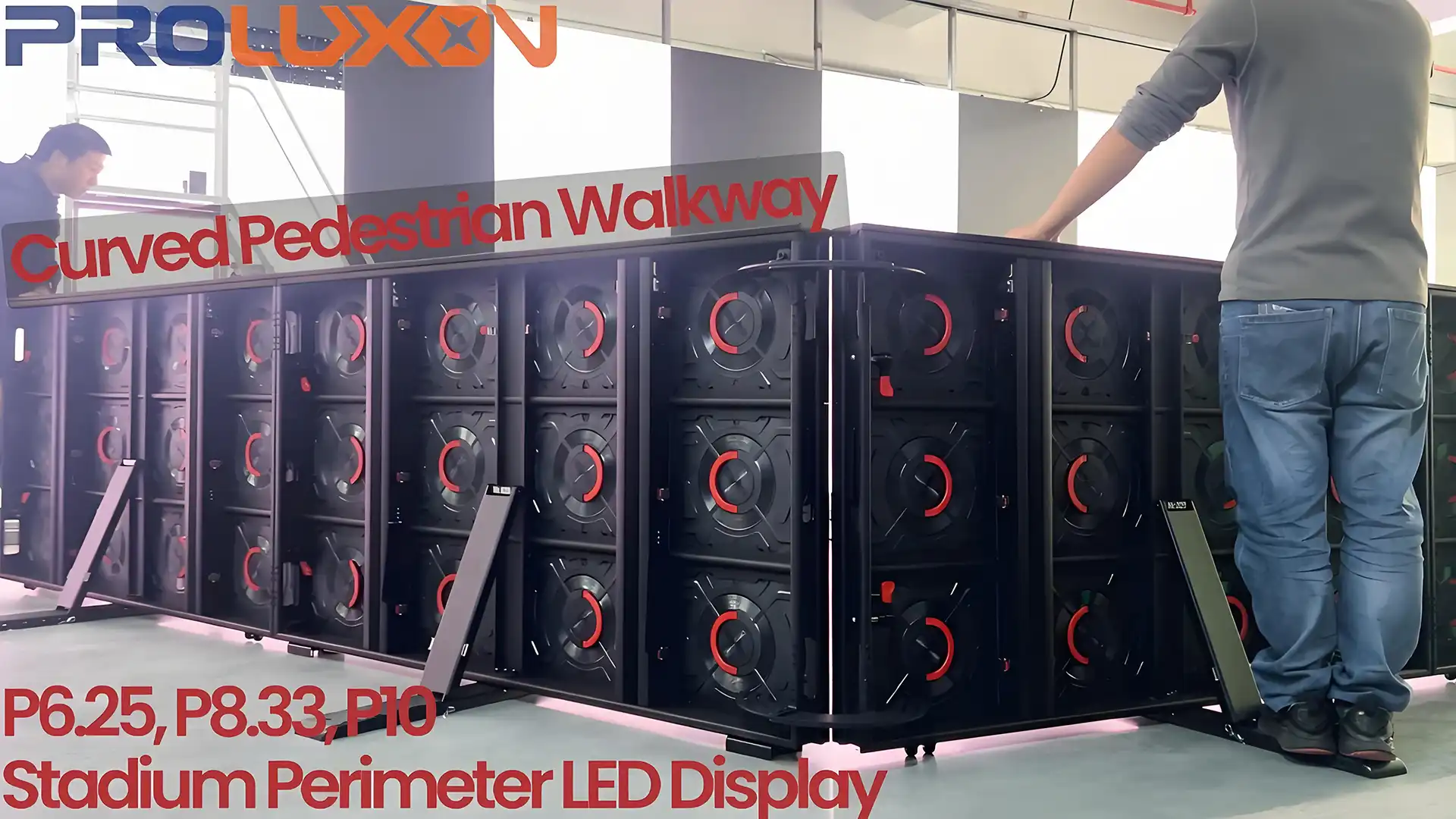 Curved Pedestrian Passage LED Displays